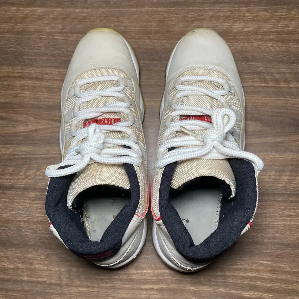 Men's Nike Air Jordan 11 XI Retro Platinum Tint Red Shoes Size 10
